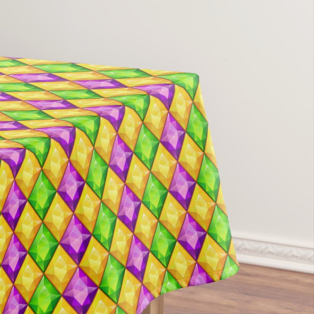 Mardi Gras oder ein festliches Tablett Tischdecke (Beispiel)