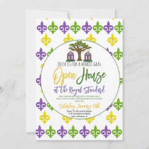 Mardi Gras Open House Invitation