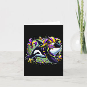 Mardi Gras Orca Whale Karte
