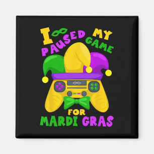 Mardi Gras Outfit für Männer, Kinder und Gamer Vid Magnet