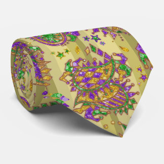 Mardi Gras Paisley Gold getönter Hintergrund Krawatte