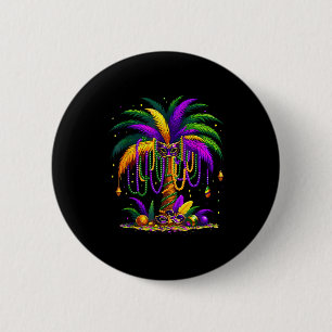 Mardi Gras Palme Hawaii Tropical Party Männer W Button