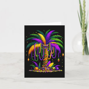 Mardi Gras Palme Hawaiianische Tropische Party Män Karte