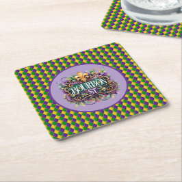 Mardi Gras Paper Coaster Rechteckiger Pappuntersetzer