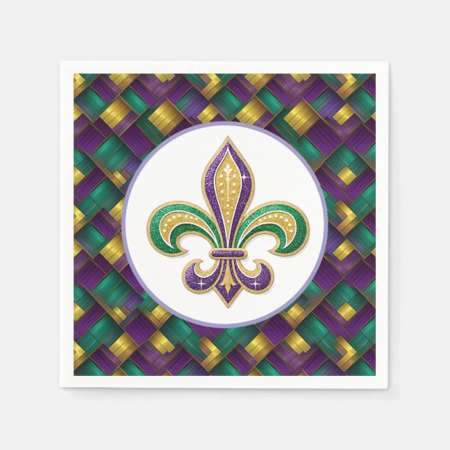 Mardi Gras Papier  Serviette (Vorderseite)