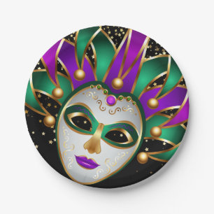 Mardi Gras Papierplatte Pappteller