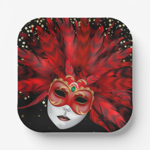 Mardi Gras Papierplatte Pappteller