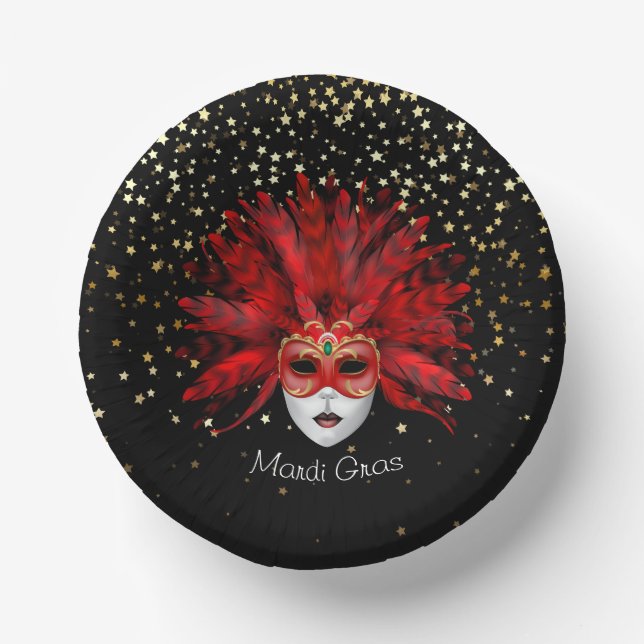 Mardi Gras Pappteller (Vorderseite)