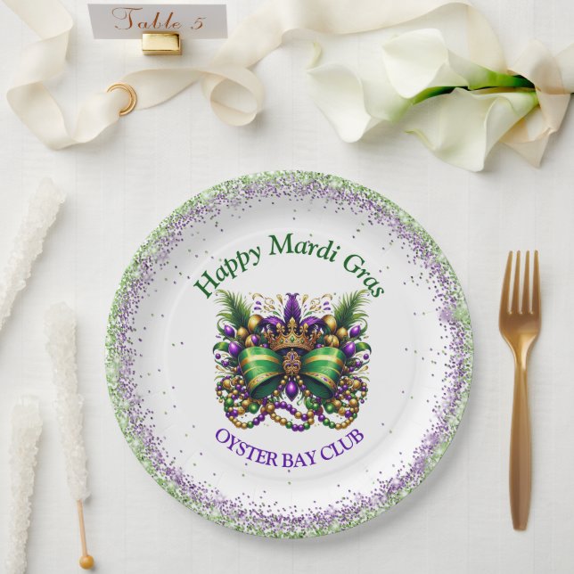 Mardi Gras Pappteller (Hochzeit)