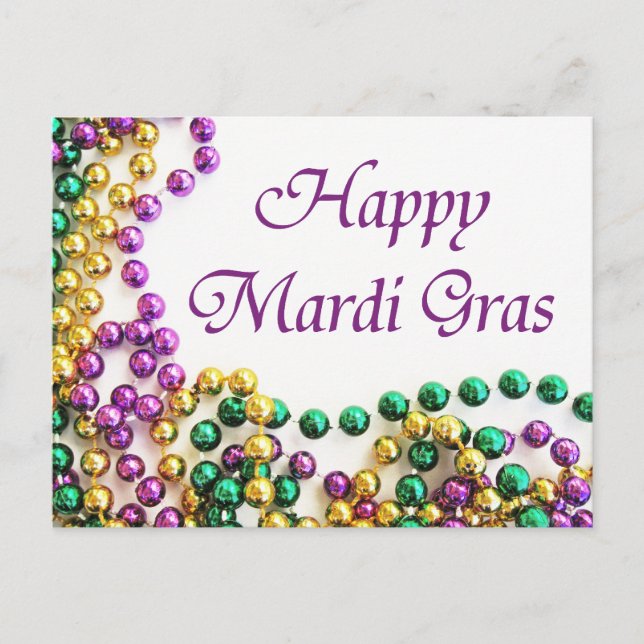 Mardi Gras Parade Beads Postkarte (Vorderseite)