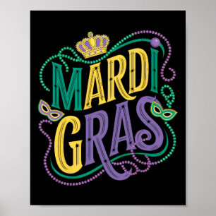 Mardi Gras Parade Womens Girls Party Grafik Poster