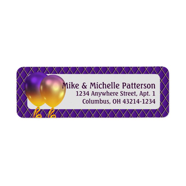 Mardi Gras Party Balloons & Lila Raute (Vorne)
