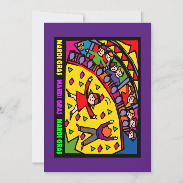 Mardi Gras Party Einladung (Vorderseite)