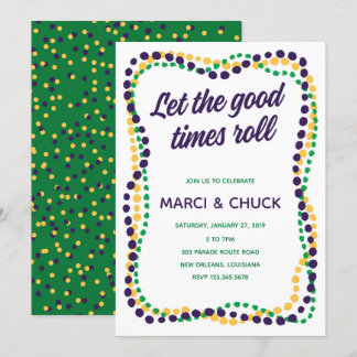 Mardi Gras Party-Einladung Einladung