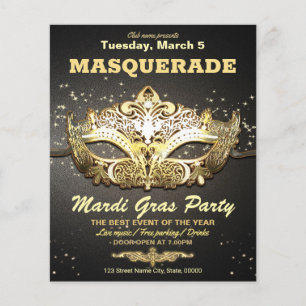 "Mardi Gras Party Einladung Flyer