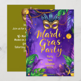 Mardi Gras Party – Lasst die guten Zeiten rollen Einladung