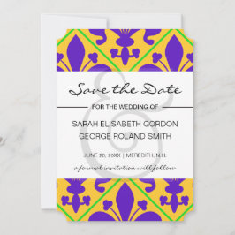 Mardi Gras Party New Orleans Lilie Save The Date
