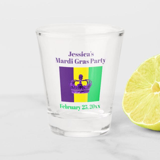 Mardi Gras Party New Orleans Nola Schnapsglas (Vorderseite)