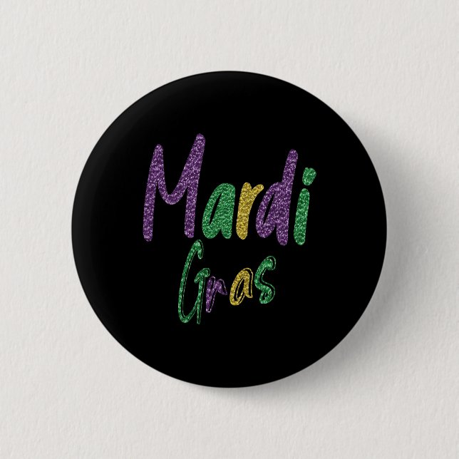 Mardi Gras Party Shirt Button (Vorderseite)