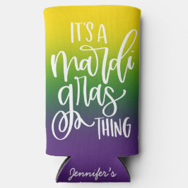 Mardi Gras Party Text Design Ombre Background Selters Dosenkühler