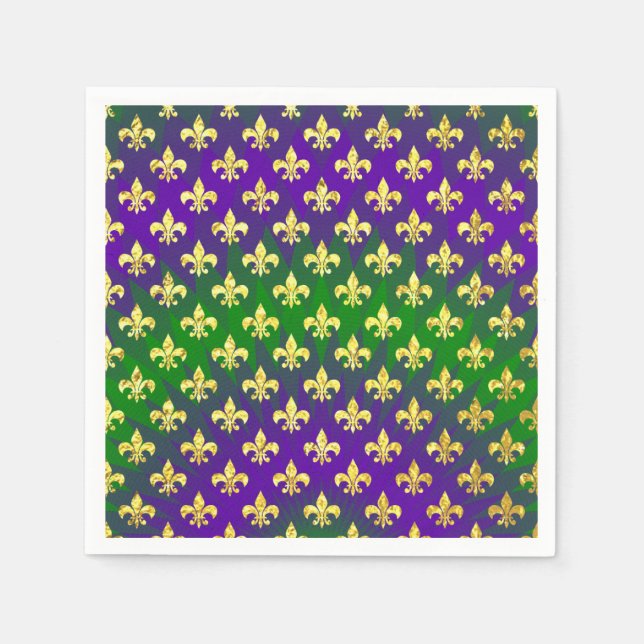 Mardi Gras Pattern mardi-gras Serviette (Vorderseite)
