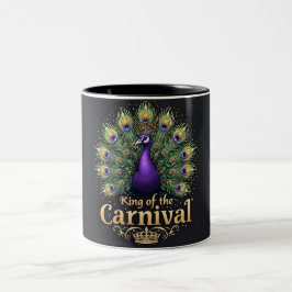 Mardi Gras Peacock Tasse