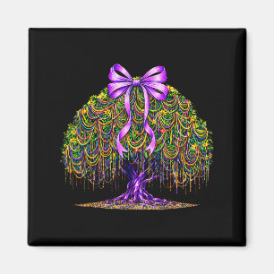 Mardi Gras-Perlen Baum Kokette Schleife New Orlean Magnet