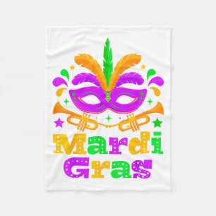 Mardi Gras Perlen Maske Feder Parade Karneval Fleecedecke