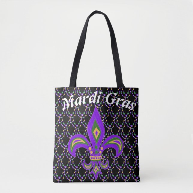 Mardi Gras Perlen und Lilie Tasche (Vorderseite)