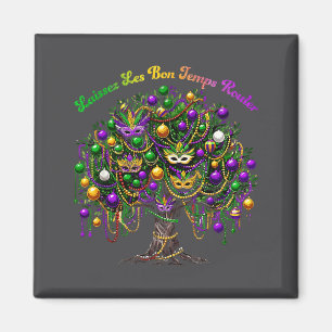 Mardi Gras Perlenbaum Lustiger Karneval New Orlean Magnet
