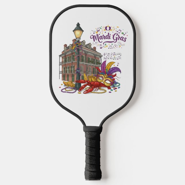 Mardi Gras Pickleball Schläger (Vorderseite)