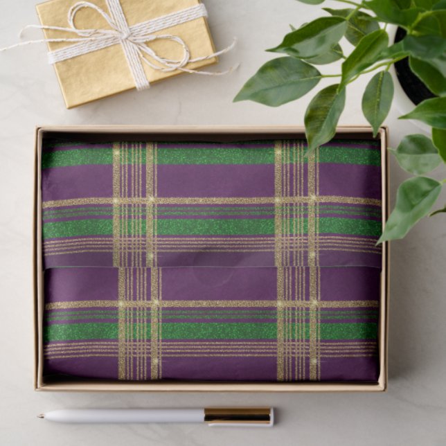 Mardi Gras Plaid Seidenpapier (Geschenk)