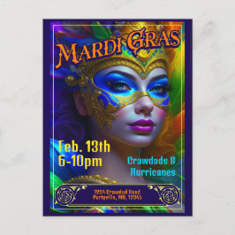 Mardi Gras Poster Einladungen