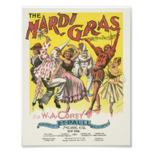 Mardi Gras Poster Foto drucken