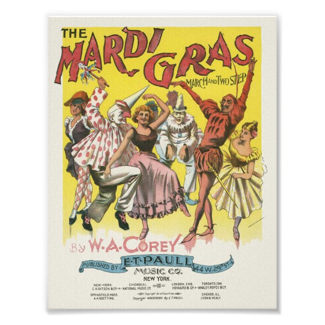 Mardi Gras Poster Foto drucken (Vorne)