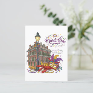 Mardi Gras Postkarte