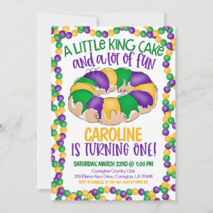 Mardi Gras Première Invitation d'anniversaire