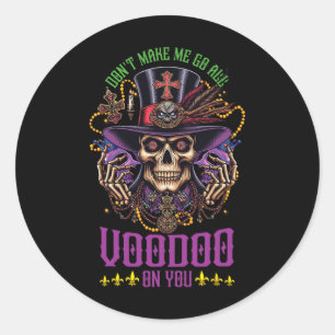 Mardi Gras Priest Top Hat New Orleans Hexendoktor Runder Aufkleber