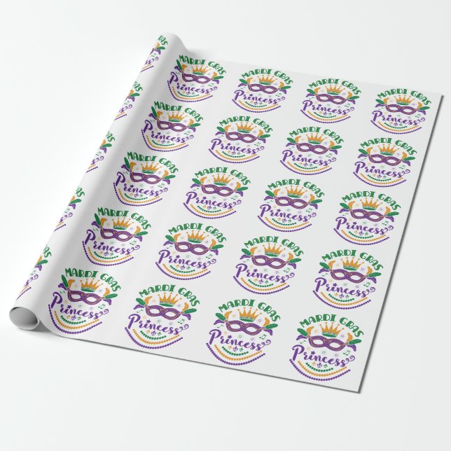 Mardi Gras Princess Niedlich Giro del Malcantone Geschenkpapier (Ungerollt)