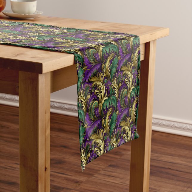 Mardi Gras Print Kurzer Tischläufer (Beispiel)