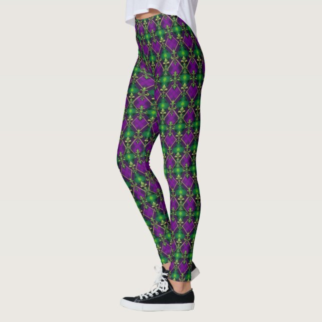 Mardi Gras Print Leggings (Links)