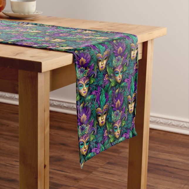 Mardi Gras Print Mittelgroßer Tischläufer (Beispiel)