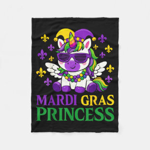 Mardi Gras Prinzessin New Orleans Niedliches Einho Fleecedecke