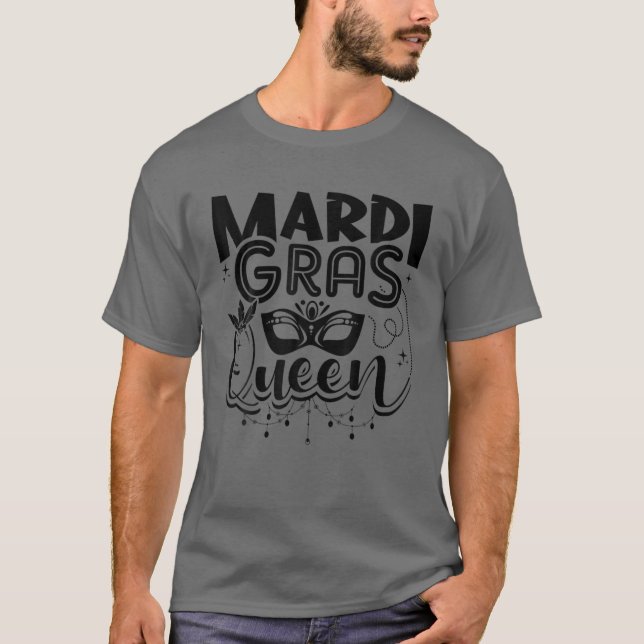 Mardi Gras Queen Funny T-Shirt (Vorderseite)
