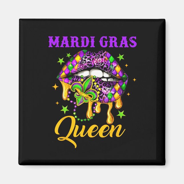 Mardi Gras Queen Parade Kostüm Party Frauen Gesche Magnet (Vorne)