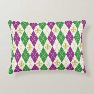 Mardi Gras Raute Accent Pillow Zierkissen