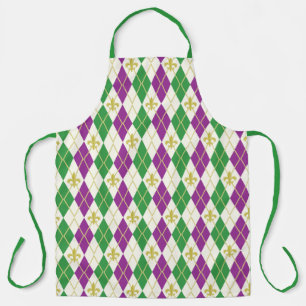 Mardi Gras Raute All-over Print-Schürze Schürze