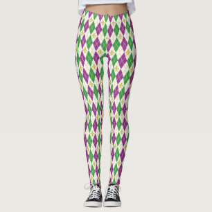Mardi Gras Raute Leggings