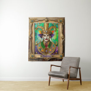 Mardi Gras Realm Portraits - Der Künstler Dali Wandteppich