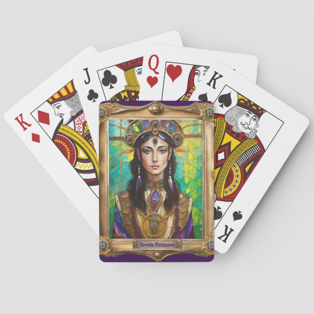 Mardi Gras Realm Portraits - Die kreolische Prinze Spielkarten (Rückseite)